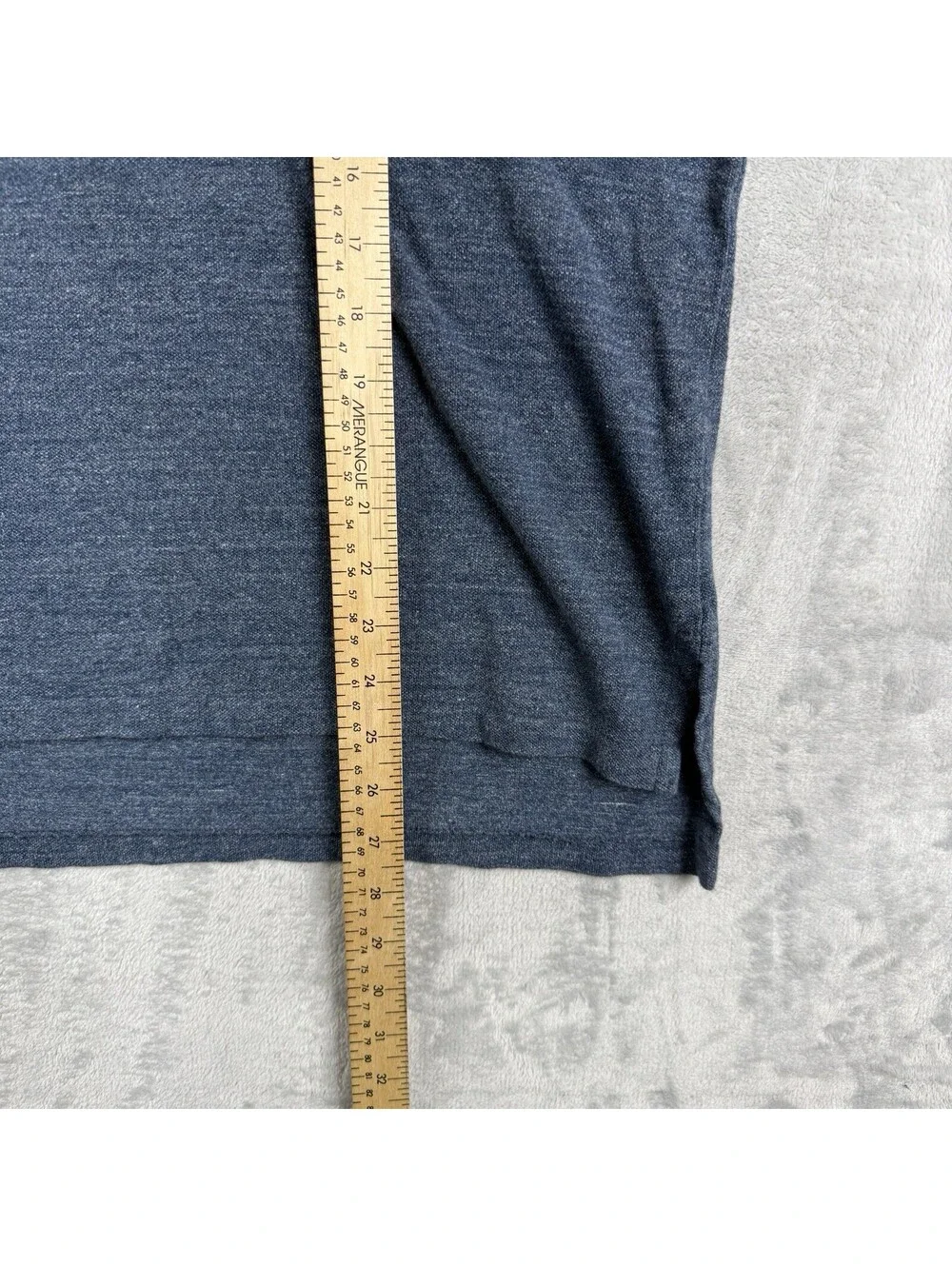 Polo Ralph Lauren Custom Fit Polo Shirt Blue Heather Pony Men L Preppy Classic